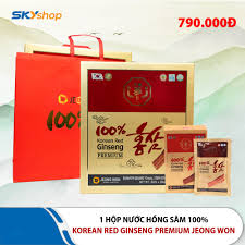 1 Hộp nước hồng sâm 100% Korean Red Ginseng Premium Jeong Won (30 gói x  80ml)