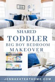 🙂 i'm not sure if the room will be big enough to have two twin beds so we are considering bunk beds, but i love the color schemes and decor in all of these rooms! My Boys Shared Bedroom Before And After Jenna Kate At Home