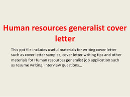 Human Resources Generalist Cover Letter