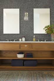 Check spelling or type a new query. 21 Natural Bathroom With Black And Grey Penny Tiles In The Sink Area Digsdigs Natural Bathroom Penny Tile Penny Tiles Bathroom