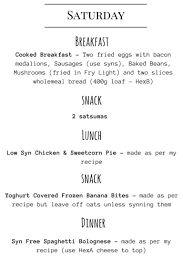 Seven Day Meal Plan Basement Bakehouse Slimming World Meal Planner Slimming World Menu Slimming World Recipes