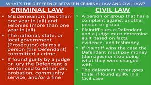 What's the difference between criminal law and civil law. Differences Between Civil And Criminal Law Hno At