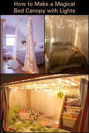 turn your bedroom into a magical place with this bed canopy with fairy lights bed canopy with lights bed canopy canopy lights