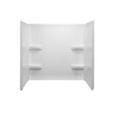3 piece modular bathtub wall surrounds. Lyons Elite 60 W X 30 D X 59 H White Bathtub Wall Surround 3 Piece At Menards