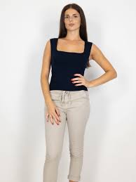 Top Donna Corto Smanicato In Viscosa Elasticizzato