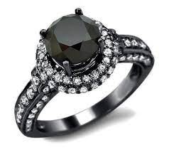 2 92ct Black Round Diamond Engagement Ring 14k Black Gold Black Diamond Ring Engagement Black Diamond Ring Black Gold Jewelry