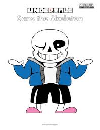 Mad dummy undertale coloring pages black and white. Undertale Sans The Skeleton Coloring Page Super Fun Coloring