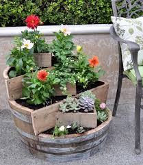 Diy Ify 12 Garden Diy Ideas For Spring Wine Barrel Planter Garden Containers Barrel Planter