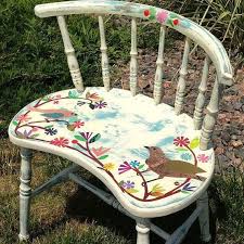 Beautifully Painted Wooden Chair Hobim Sende Blogspot Com Mobilya Boyama Sandalye Art Furniture