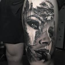 Best Black And Grey Realism Tattoo Artists Uk Awesome Black And Grey Tattoo Art Of Morphing Girl Face Motive Done By Tattoo Artist Chris Showstoppr Face Tattoos For Women Grey Tattoo Girl Face Tattoo
