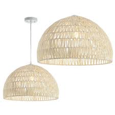 Large rattan pendant light, woven lampshade, wicker hanging light, rattan light fixture, bamboo hanging pendant, bamboo lamp shade balalaladecor 5 out of 5 stars (298) $ 105.00. 20 Led Woven Rattan Dome Pendant Cream Jonathan Y Target