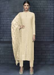 Alibaba.com offers 1,674 mirror work dupatta products. Off White Embroidered Georgette Stitched Salwar With Dupatta Vasu Sarees 3052512