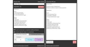 recipe converter calculator