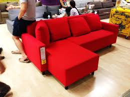 Includes a pullout cushion that sits atop a supportive steel frame. Lugnvik Sofa Norton Safe Search Sofa Sofa Covers Red Couch
