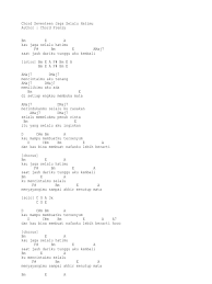 Kamis, 23 januari 2020 12:48 wib. Kunci Gitar Lagu Hujan Kemarin Chordtela Chord Gitar Dan Lirik Lagu Indonesia Terbaru