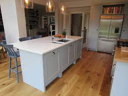The dark grey in frame shaker door has been given a free standing look, with classic solid oak worktops. Grey Shaker Style Kitchen With Oak Worktop Modern Kitchen Other By Hillside Joinery Ltd Houzz Uk
