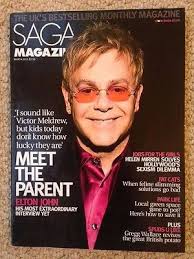 UK SAGA MAGAZINE MARCH 2011 ELTON JOHN JONAS KAUFMANN HELEN MIRREN