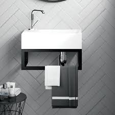 Chassis Porte Serviettes Pour Lave Mains Modulo Acier Laque Noir Mat Lave Main Lave Main Design Lave Main Toilette