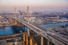 Trade infrastructure — 15 percent of the nation's waterborne cargo is trucked over it annually — and a critical access route for commuters between the port of long beach and surrounding communities. Gerald Desmond Bridge Shimmick Heavy Civil Construction And Operations