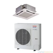 It was the first variable speed unit among the major brands. 24 000 Btu 20 7 Seer Carrier Single Zone Heat Pump System Ceiling Cassette Hvacdirect Com