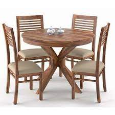 Maybe you would like to learn more about one of these? Brown 4 Seater Wooden Round Dining Table Set Rs 35000 Set Neha Steel Id 19680163233