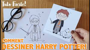 Apprends à dessiner Harry Potter - Dessin facile pour enfant! - YouTube