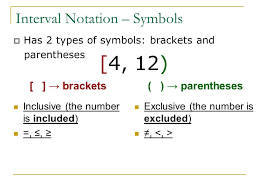 Infinity is not a number, or at least not a real number, so the expression is malformed. Domain And Interval Notation Ppt Download