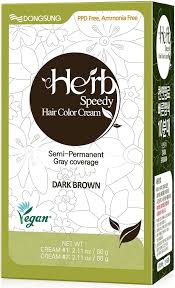 Amazon.Com : Herb Speedy Ppd Free Hair Dye, Ammonia Free Hair Color Dark  Brown Contains Sun Protection Odorless No More Eye And/Or Scalp Irritations  From Coloring For Sensitive Scalp : Beauty &