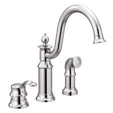 Here is a pic of the. S711orb Csl Moen Waterhill Single Handle Kitchen Faucet With Side Spray And Duralock Reviews Wayfair