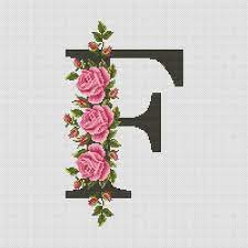 Cross stitch letter patterns cross stitch letters cross stitch charts cross stitch designs stitch patterns cross stitch font cross stitching cross stitch embroidery cross stitch quotes. Monogram F Cross Stitch Pattern Pdf Floral Modern Cross Stitch Initial Capital Letter Cross Stitch Roses Embroidery Instant Download 399 In 2021 Monogram Cross Stitch Cross Stitch Rose Cross Stitch