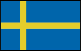 De vlag van zweden, die te zien zijn als de letters se op sommige platformen. Vlag Zweden George Kniest