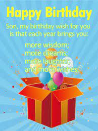 Say happy birthday son with the best birthday messages, wishes, status, and quotes from mother. Birthday Wishes For Son Birthday Wishes And Messages By Davia