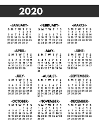 When you like to see your month at a glance. 2020 Printable One Page Year At A Glance Calendar Paper Trail Design