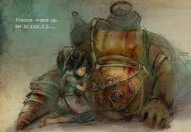 Mr Bubbles Bioshock Big Daddy And Little Sister Please Wake Up Mr Bubbles Bioshock Bioshock Artwork Bioshock Art