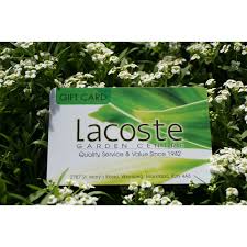 Allow you to create the gift card details of the most well known brands in the market. 50 Gift Card Lacoste Garden Centre Webshop Winnipeg