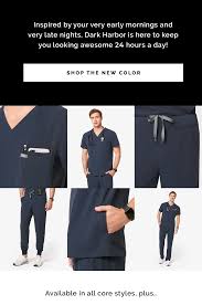 Actual colors may differ slightly from what show on your screen. Figs New Color Dark Harbor Milled