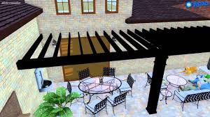 Free standing pergolas are anchored or driven into the ground and does not connect to any major buildings and stands by itself. Modern Style Pergola 28x8 Corner Attached Youtube