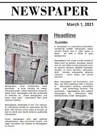 Check spelling or type a new query. Free Newspaper Templates For Google Docs Docs Slides