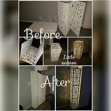 Lampe Fait Avec Les Paravents Du Action Prix 6 90 Euros Par Paravent Avec 2 Lampes Led Stickers 1 49 Euros Par Deco Action Decoration Action Idee Deco Diy