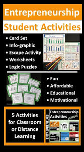 Some games can be done sitting down and others standing up or moving around. Fun Entrepreneurship Activities For Students Student Activities Entrepreneurship Lesson Middle School Activities