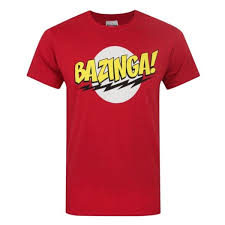 the big bang theory official mens bazinga t shirt