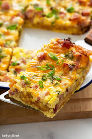 Make ahead crockpot breakfast casserole with sausage and hashbrowns. Hash Brown Egg Casserole Belly Full