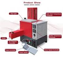 Commercial Hot Melt Glue Gun Machine - 110V 1250W Semi-Auto Dispenser  10000CPS