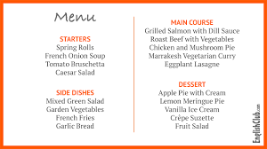 Whether you're heading out for a dinner date with friends or just grabbing takeout for a night in with netflix and your dog, eating out is a delicious way to spice up your night, but it can also be expensive. Restaurant Vocabulary Vocabulary Englishclub