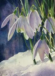 Snowdrops Watercolour By Trevor Waugh Floral Watercolor Watercolor Watercolor Flowers