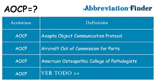 The plan was developed by the alde and ore estuary partnership which was formed in 2012. Que Significa Aocp Aocp Definiciones Abreviatura Finder