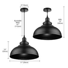 Industrial Metal Dome Pendant Light In Black For Kitchen Island Restaurant Dining Table Takeluckhome Com