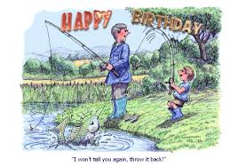 Free online happy birthday fishing beaver ecards on birthday. Happy Birthday Fishing Humour Cartoon A5 Funny Greeting Card By Armand Foster Ebay