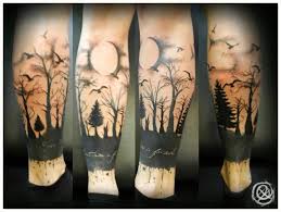 Check spelling or type a new query. Tolle Vollmond Und Schwarzwald Tattoo Am Bein Tattooimages Biz