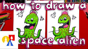 How to draw an alien from alie. How To Draw A Space Alien Youtube